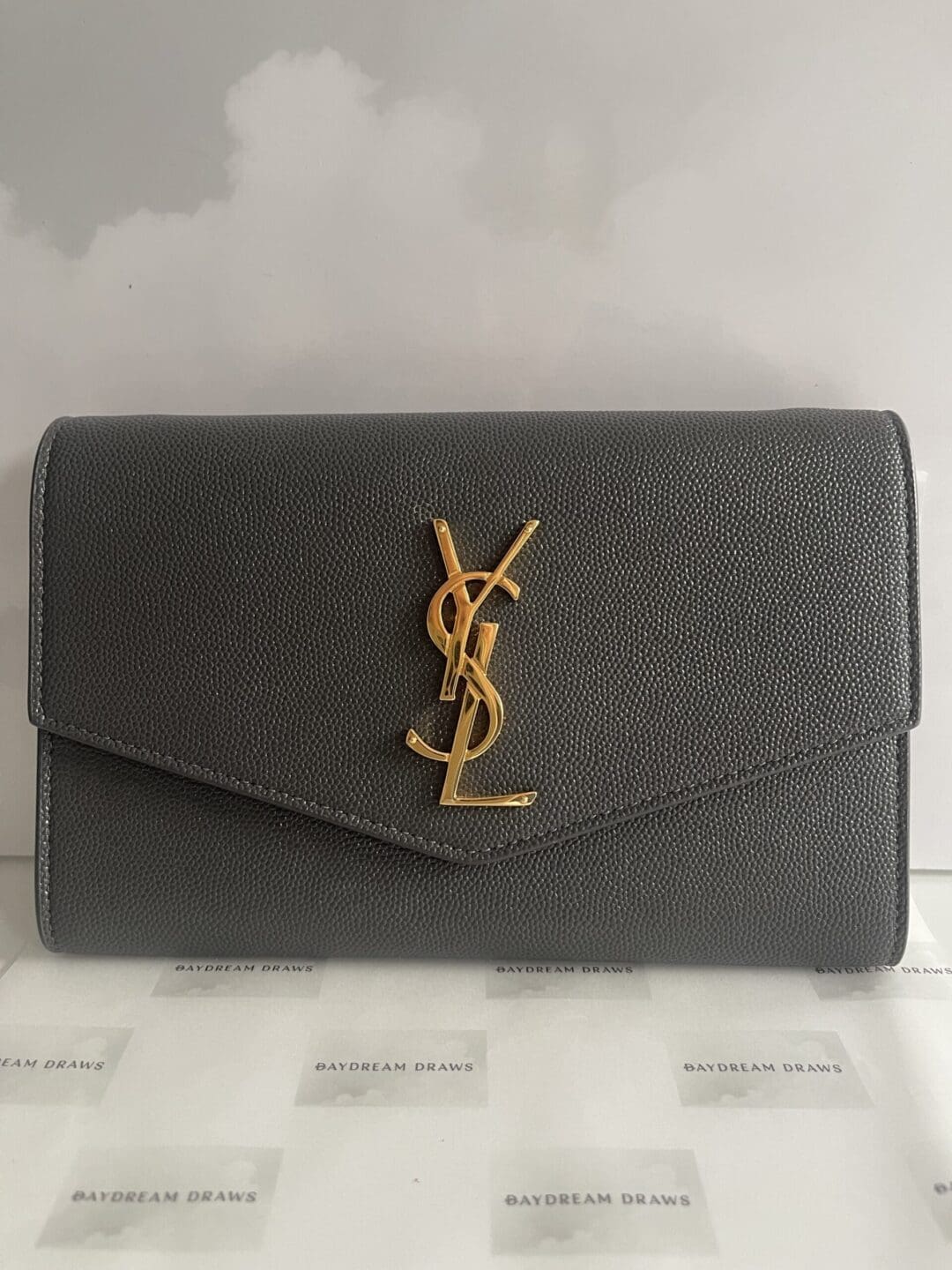 Yves Saint Laurent (YSL) Grey Uptown Chain Wallet (RRP £1110) - Image 4