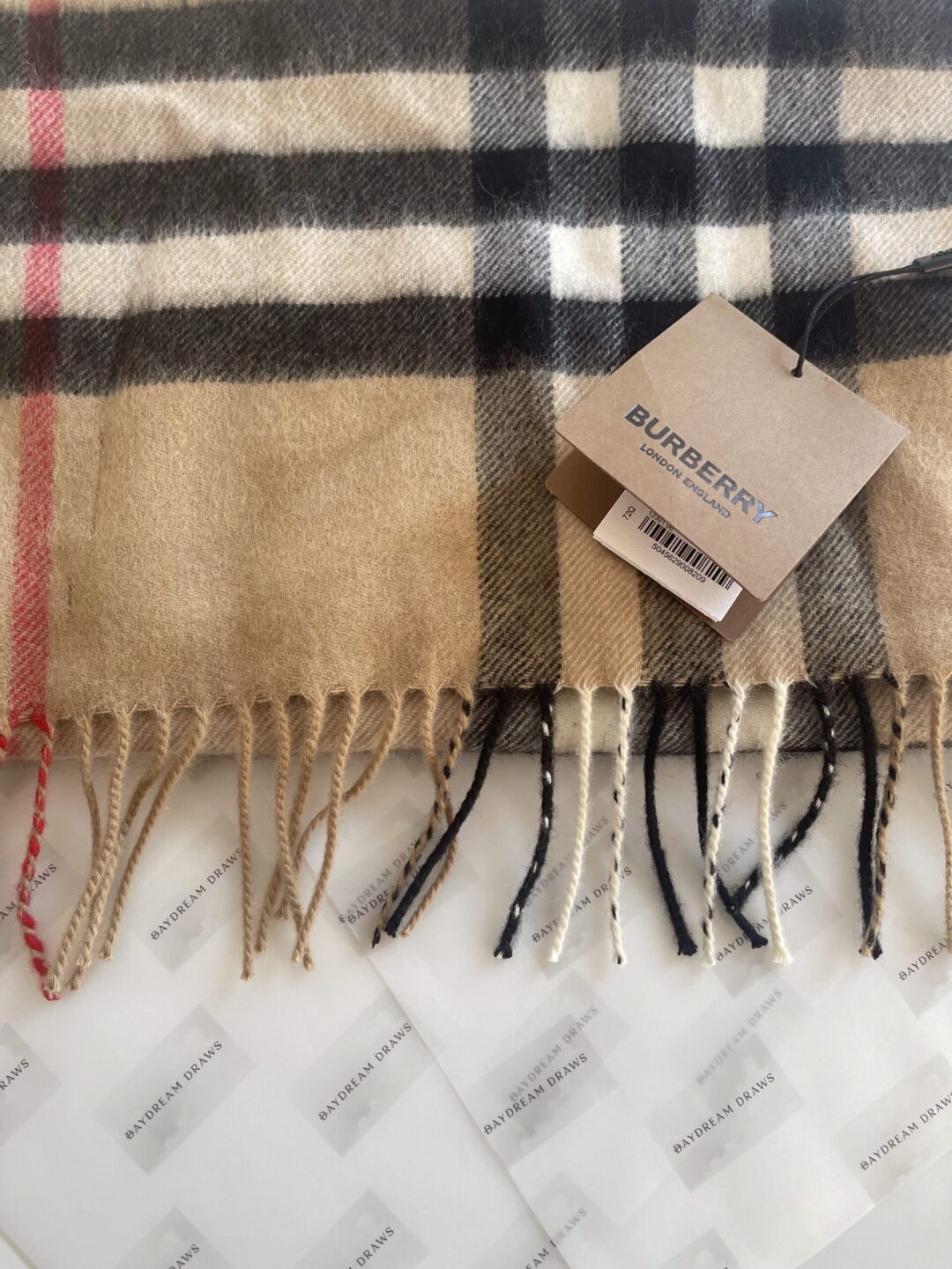 Burberry Giant Check  Cashmere Scarf (RRP £420) - Image 3