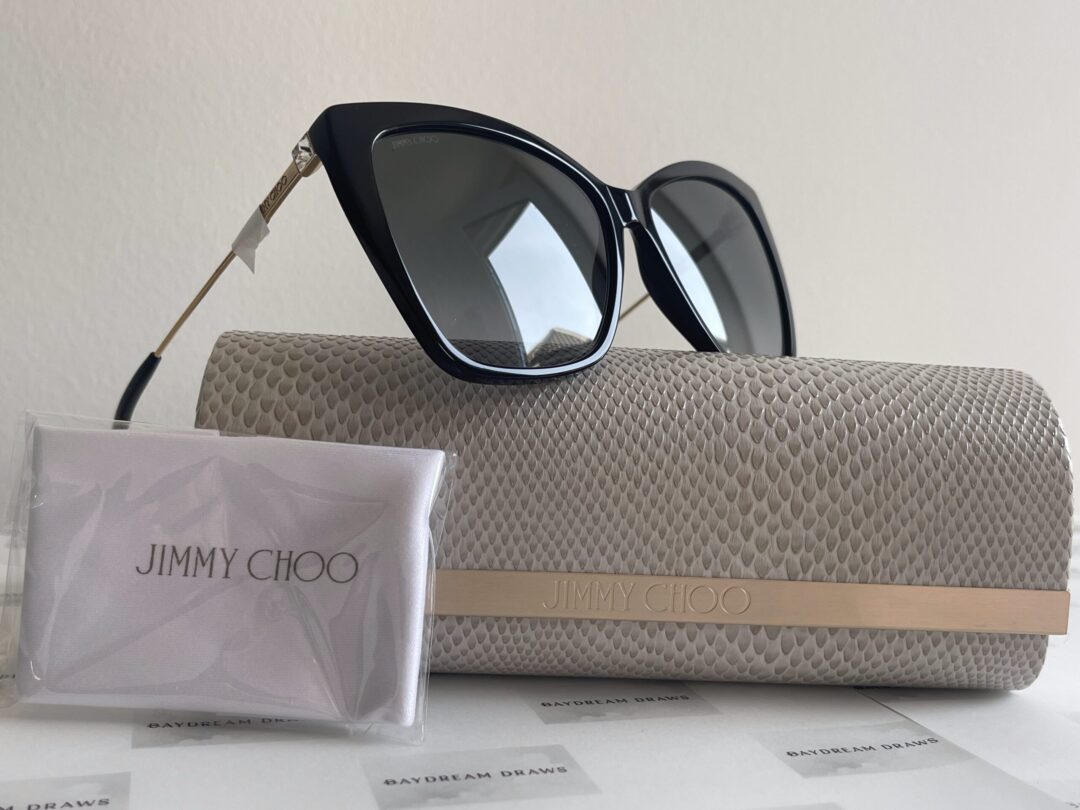 JIMMY CHOO Seba 807 90 Black and Gold Sunglasses (£295)*PLUS INSTANT WINS*