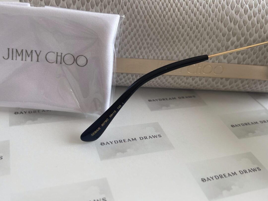 JIMMY CHOO Seba 807 90 Black and Gold Sunglasses (£295)*PLUS INSTANT WINS* - Image 2