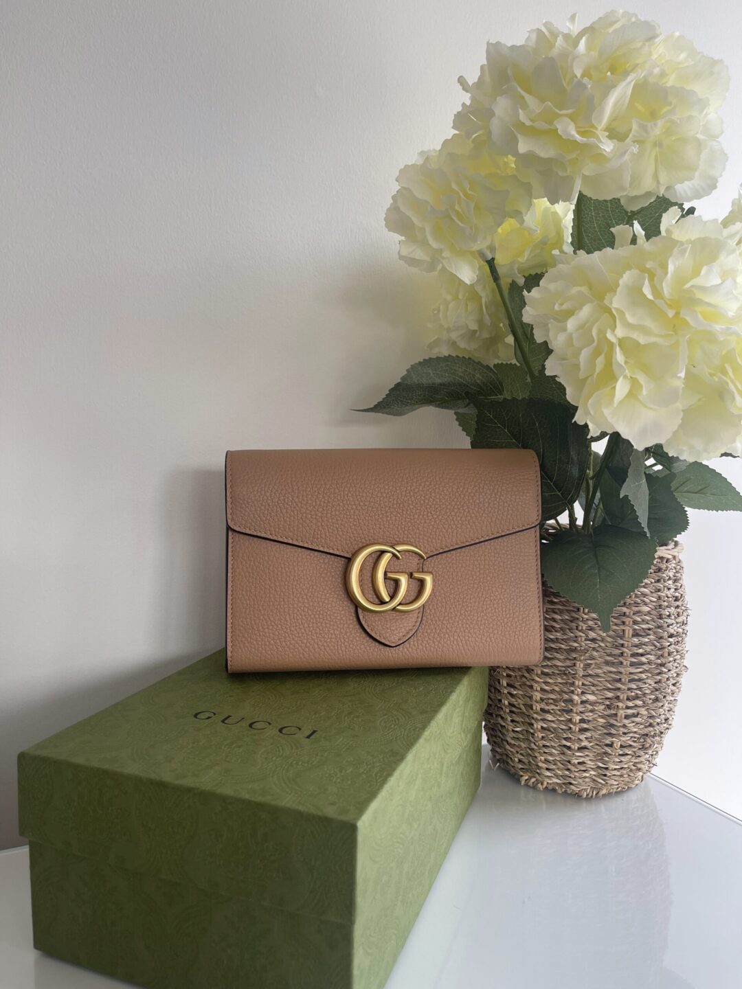 GG Marmont Chain Wallet clutch style shown