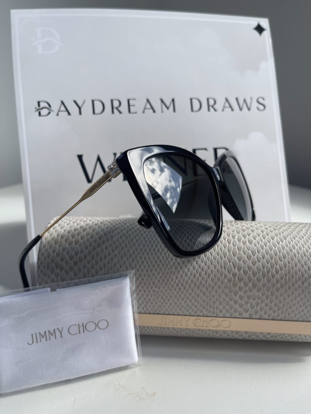 ENDING TODAY JIMMY CHOO  Black and Gold Sunglasses (£295) - Image 4