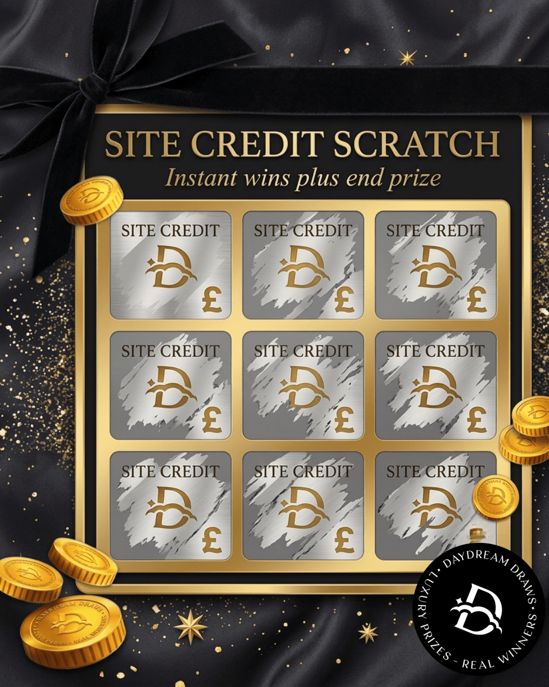 win site credit to spend on site with site credit scratch
