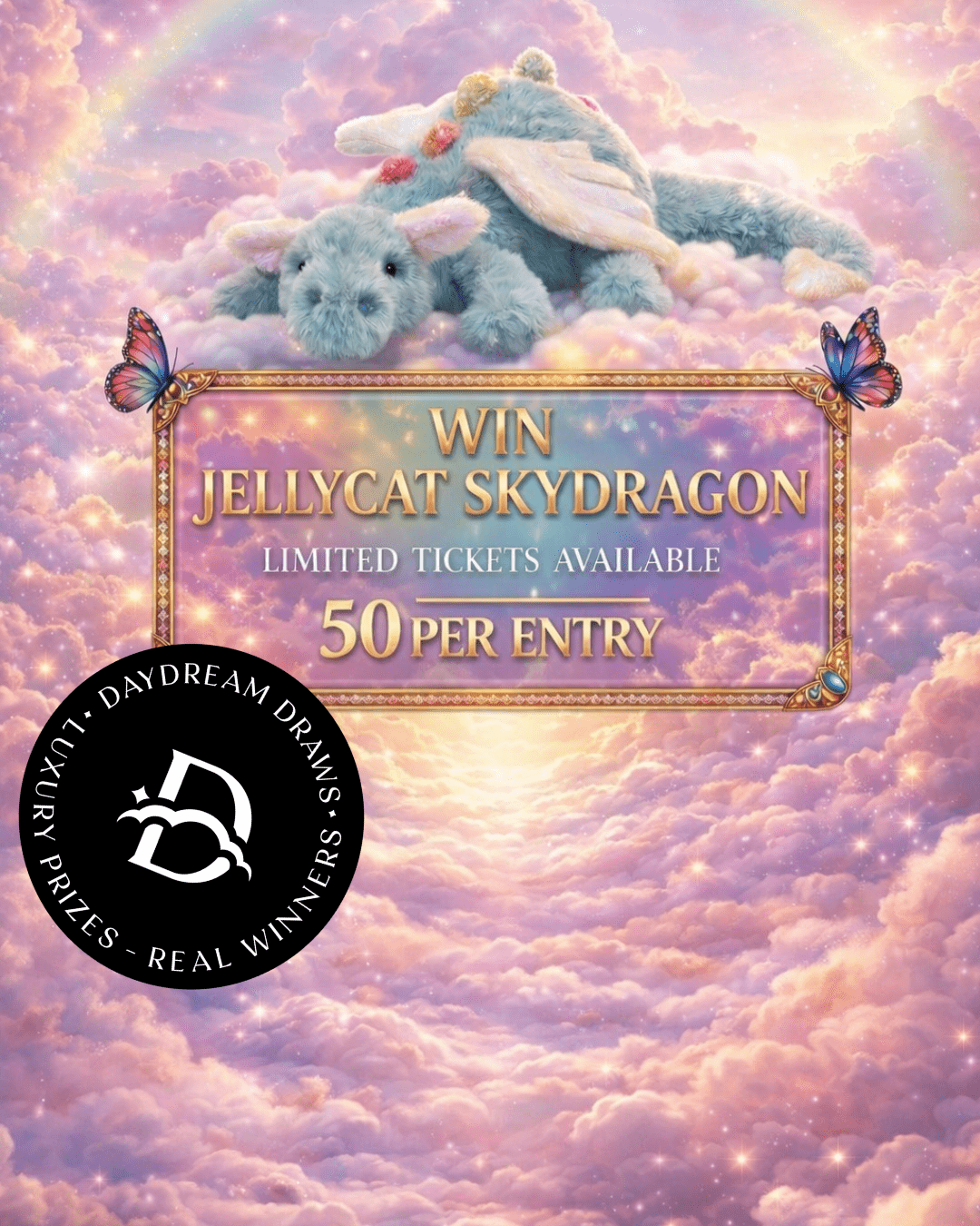 win sky dragon jellycat 50p entry